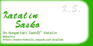 katalin sasko business card